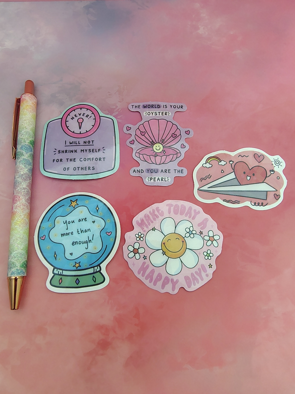 🪅Positive Motivational Stickers Mix 5 Pieces- Set 4🪅